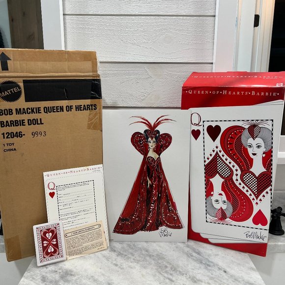 Bob Mackie Queen of Hearts Barbie - Picture 3 of 5